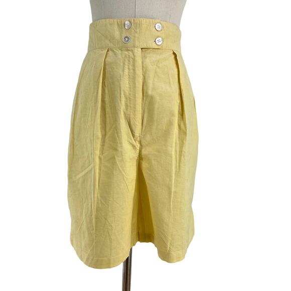 Nautica Pants - Vintage 80s Nautica Shorts Butter Yellow Womens Cotton Deadstock